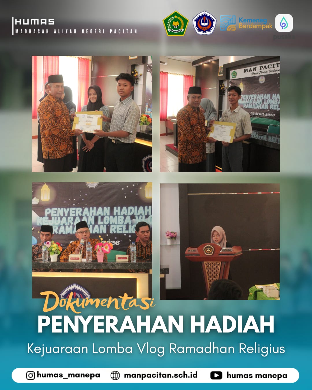 Humas MANEPA || Penyerahan Hadiah Kejuaraan Lomba Vlog Ramadhan Religi 2026