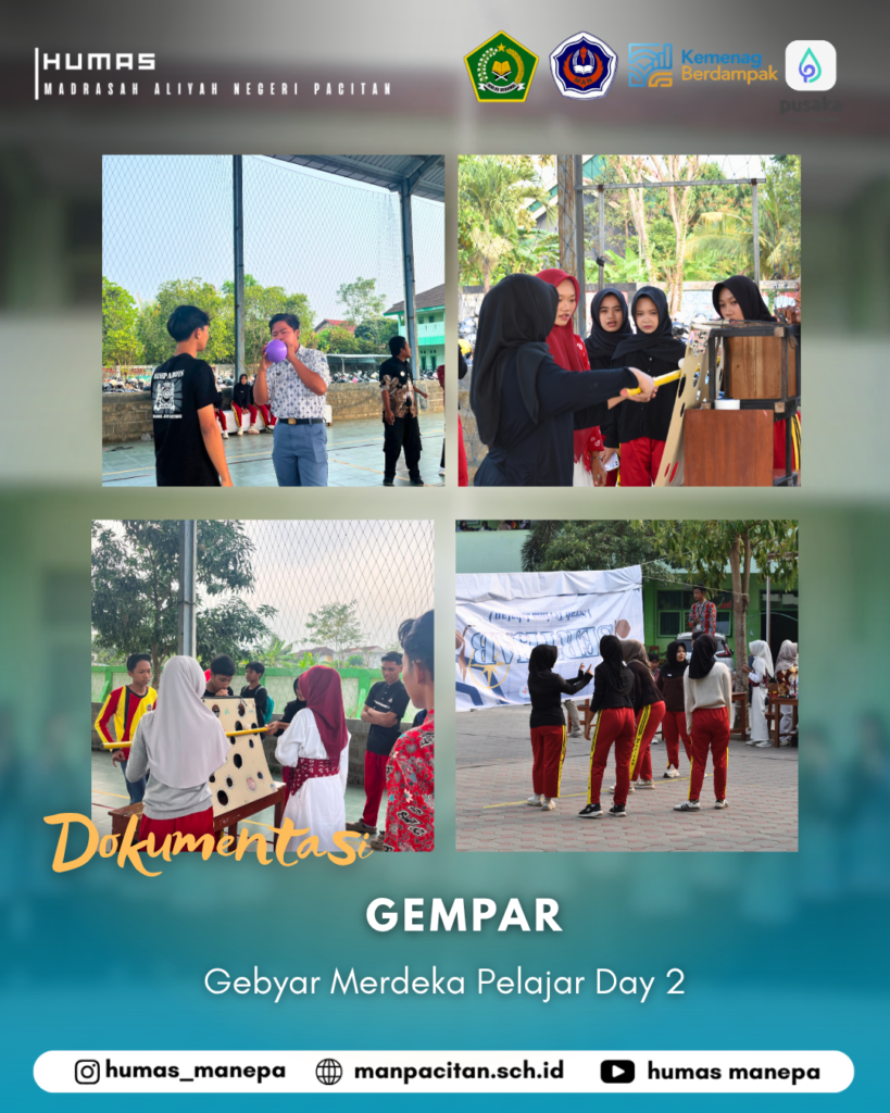 Humas Manepa || GEMPAR (Gebyar Merdeka Pelajar) Day 2 🏐 GEMPAR Day 2: Masih Membara! 🔥 Kegiatan GEMPAR hari kedua bukan hanya tentang siapa yang menang, tapi tentang bagaimana kita membangun ikatan, sportivitas, dan keceriaan bersama. Melalui lomba-lomba seperti ini, kita belajar tentang kerjasama, saling mendukung, dan merayakan semangat kemerdekaan dengan cara yang menyenangkan. Terus pupuk semangat persaudaraan dan jadilah pelajar yang inspiratif! Mari kita jadikan GEMPAR sebagai momentum untuk saling menguatkan.